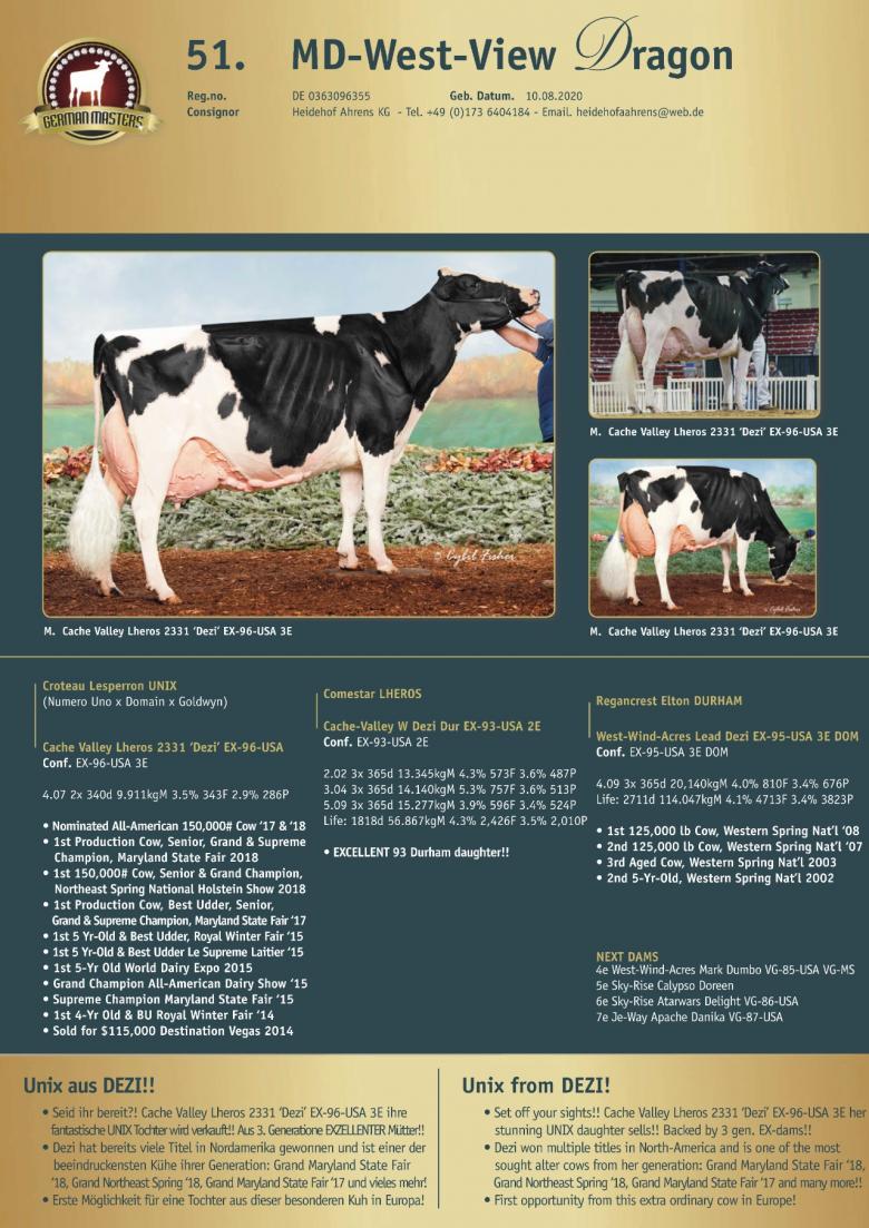 Datasheet for Lot 51. MD-West-View Dragon